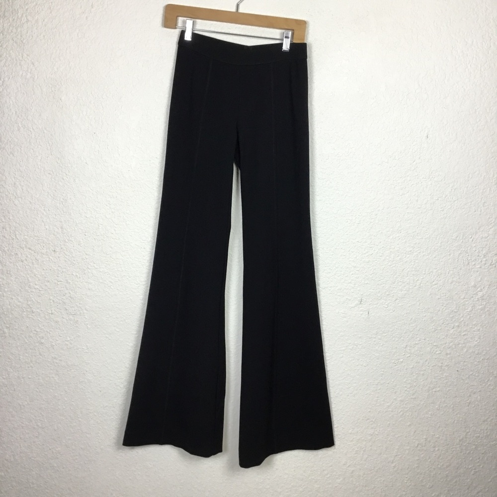 Yoana Baraschi Women’s Wide Black Pants Pull Up Size S Streach Heavyweight